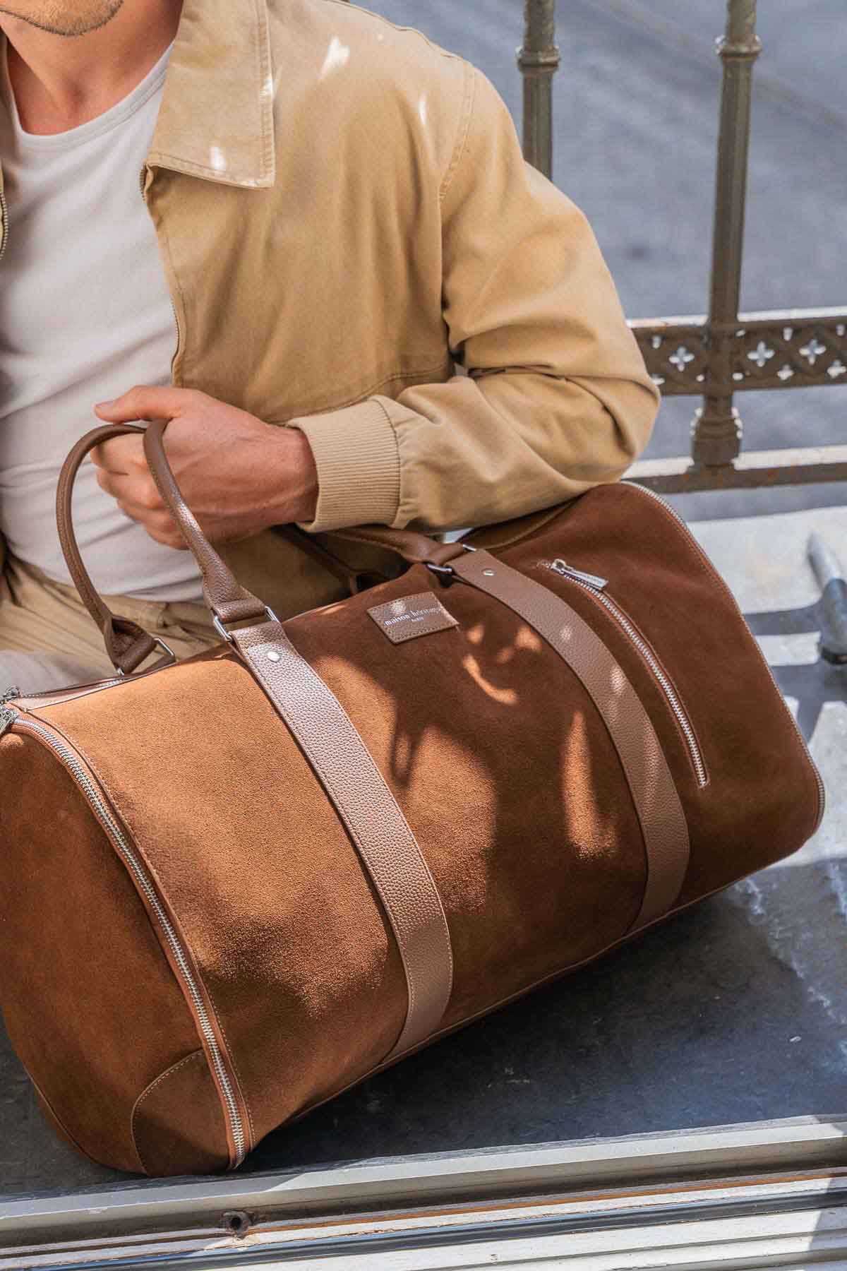 Sac de voyage - Dimitri Suede Camel