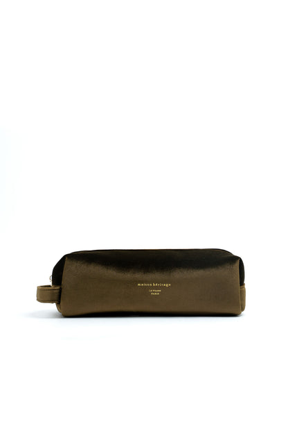 La trousse - Icelyn Velour Vert Bouteille