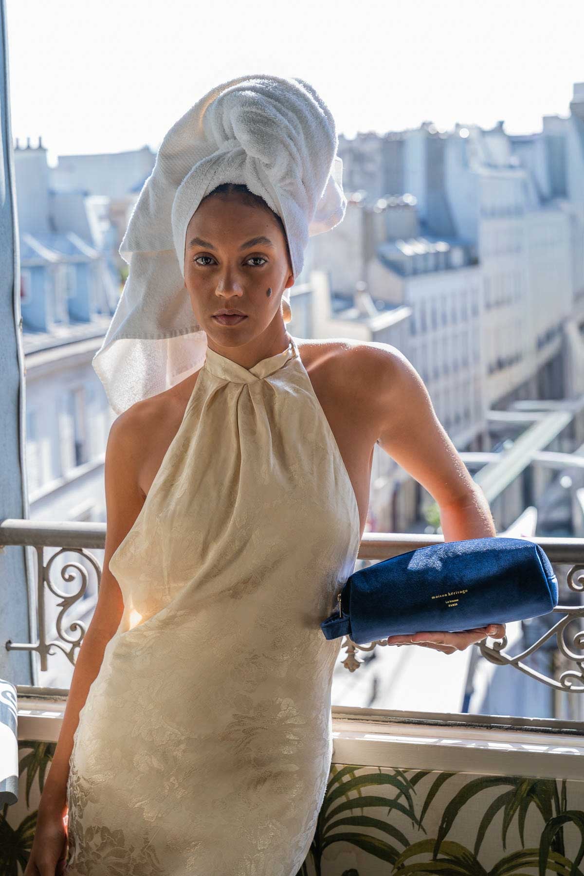 La trousse - Icelyn Velour Bleu Marine
