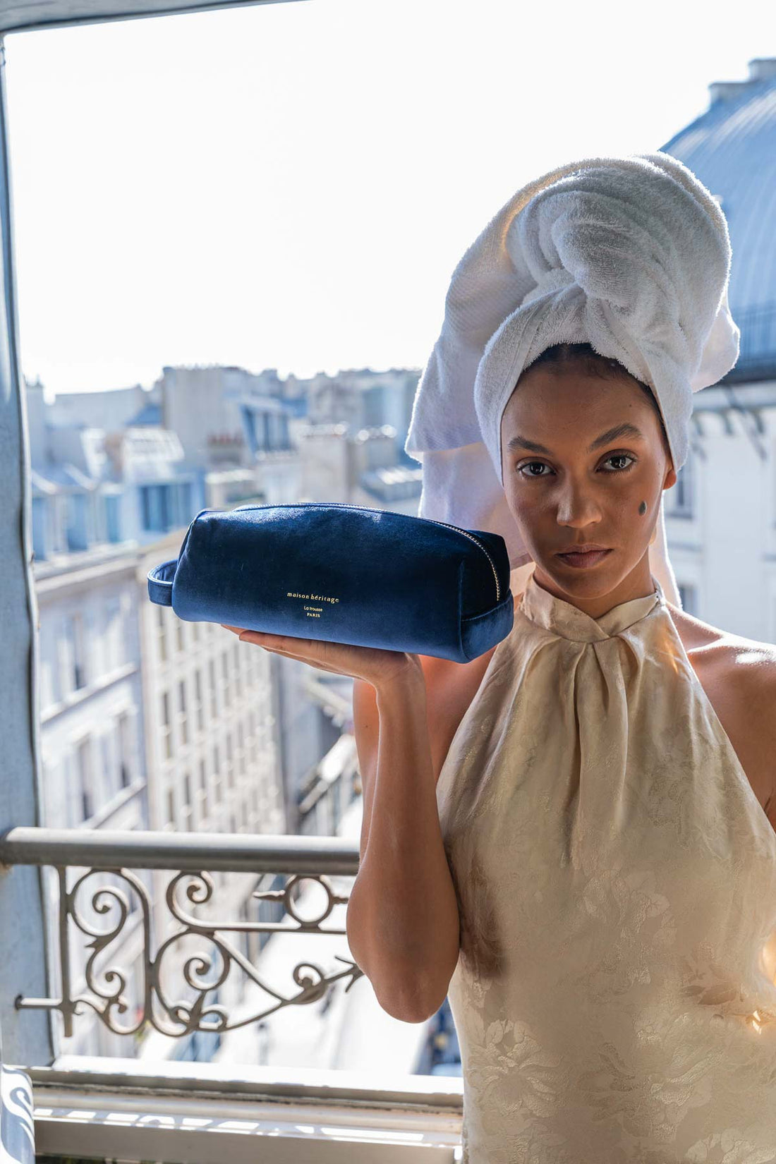La trousse - Icelyn Velour Bleu Marine