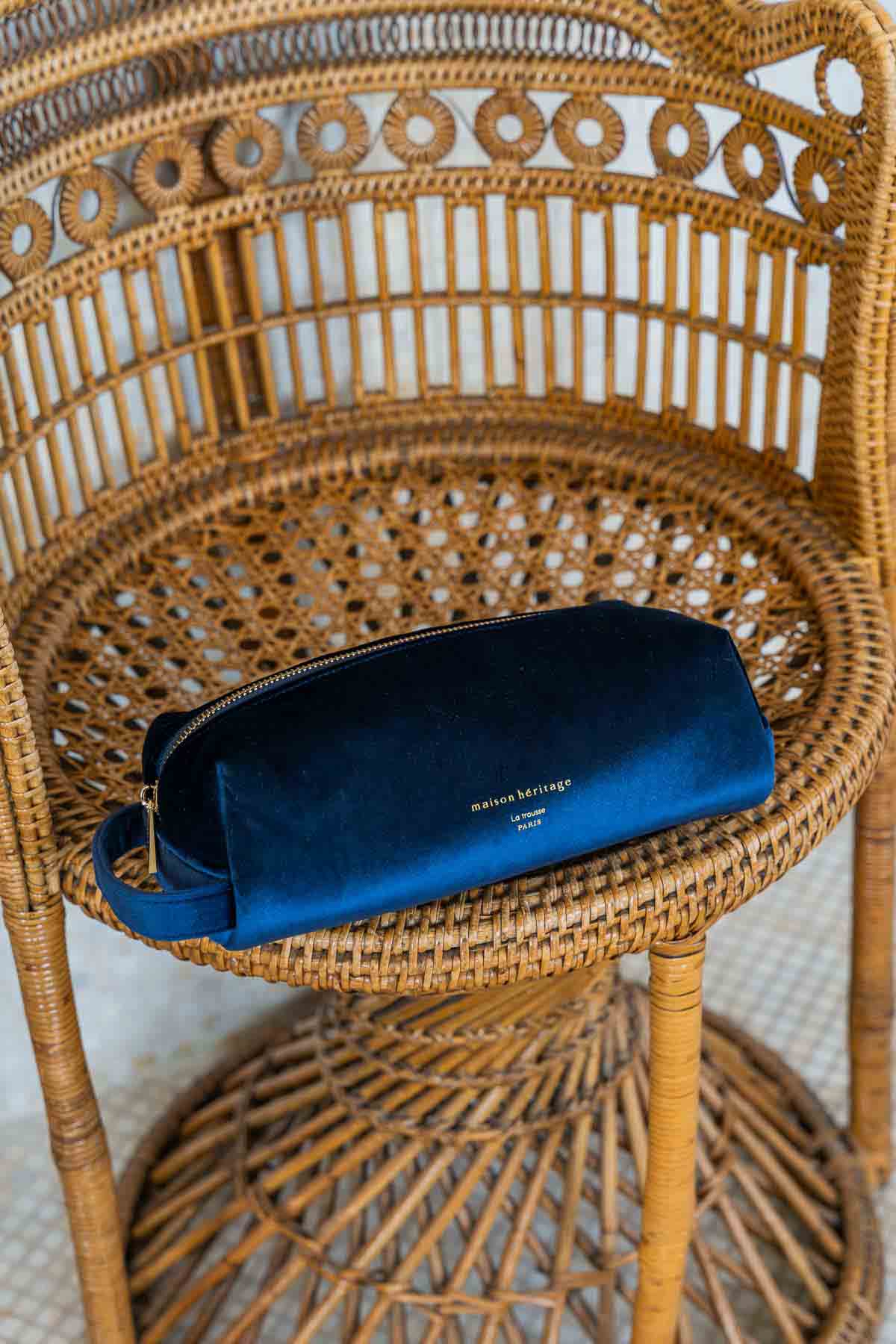 La trousse - Icelyn Velour Bleu Marine