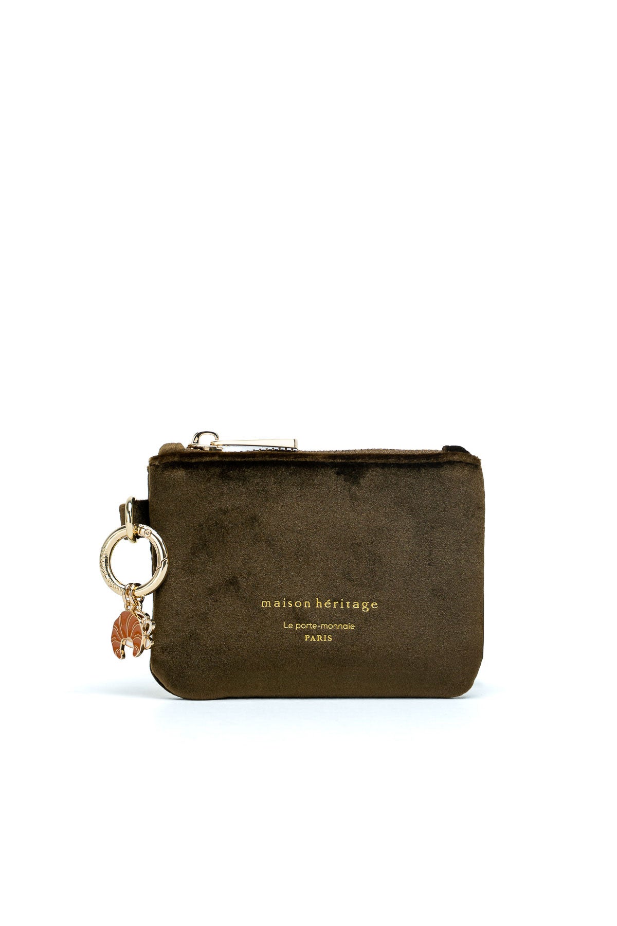 Porte monnaie - Mini Neve Velour Vert Bouteille