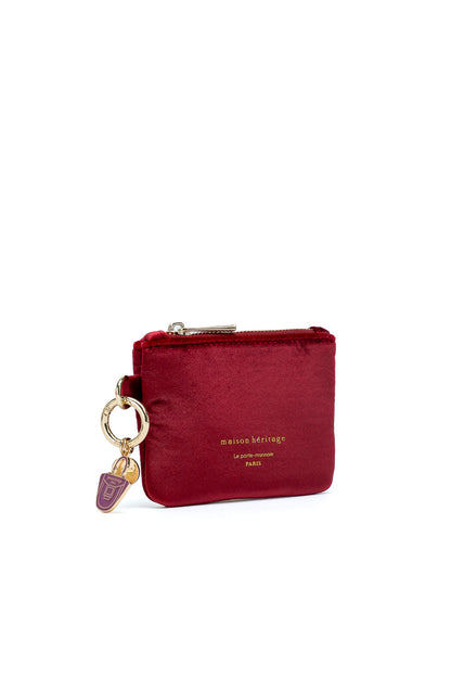 Porte monnaie - Mini Neve Velour Rouge