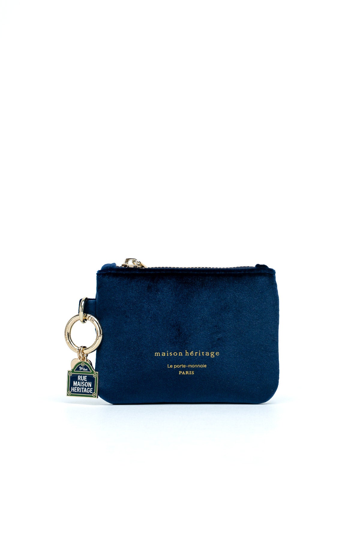 Porte monnaie - Mini Neve Velour Bleu Marine