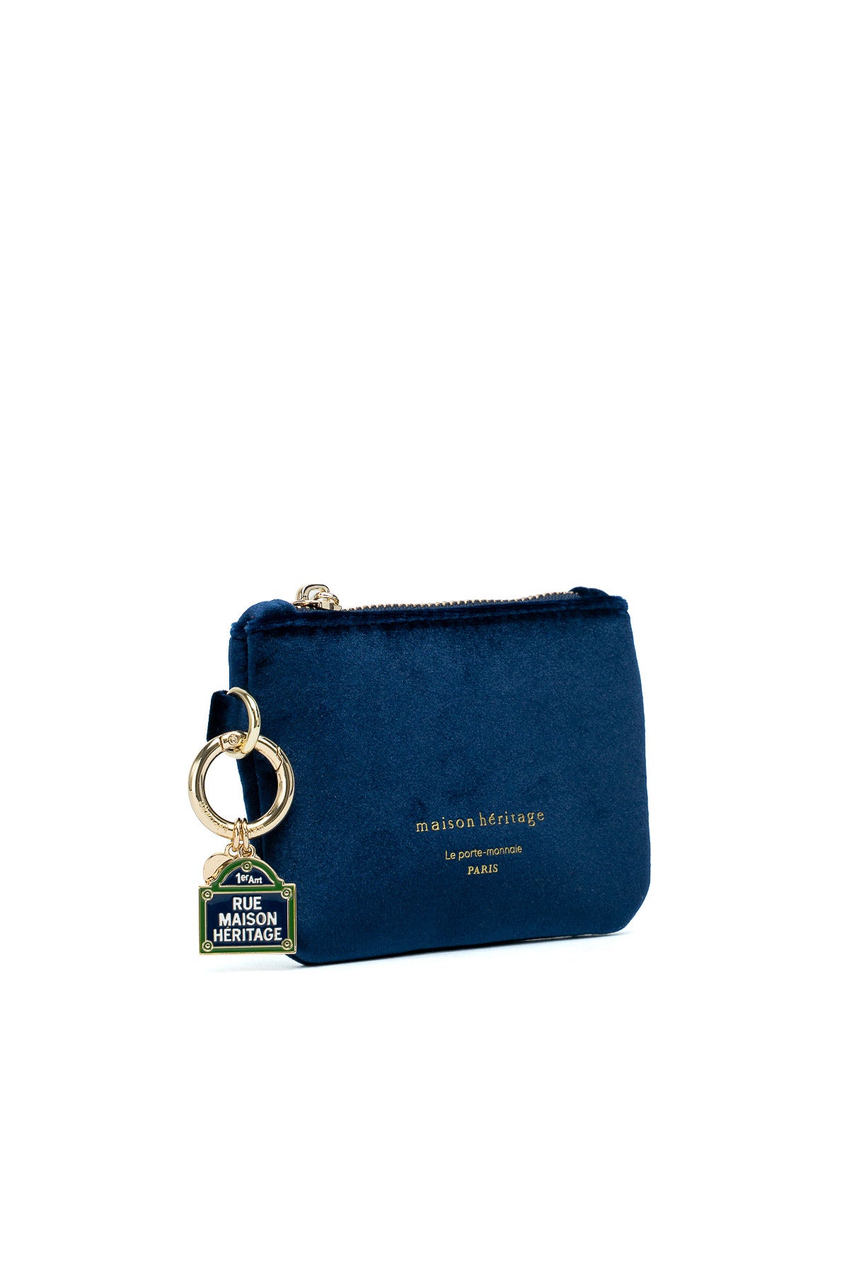 Porte monnaie - Mini Neve Velour Bleu Marine