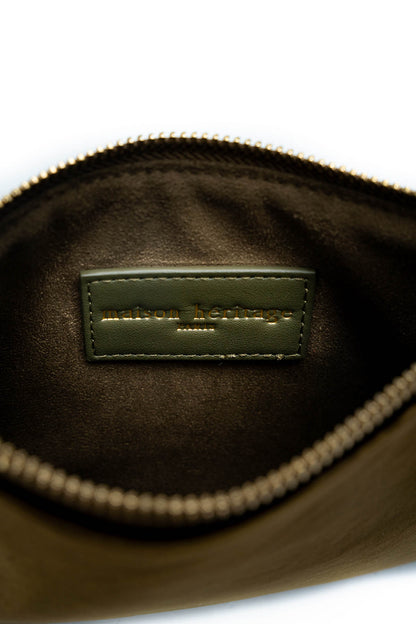 La pochette - Neve Velour Vert Bouteille