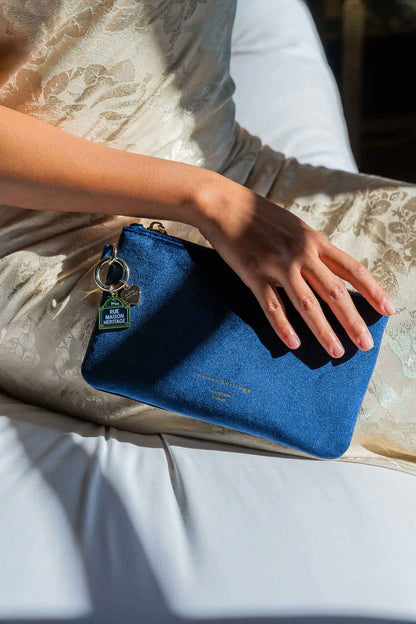 La pochette - Neve Velour Bleu Marine