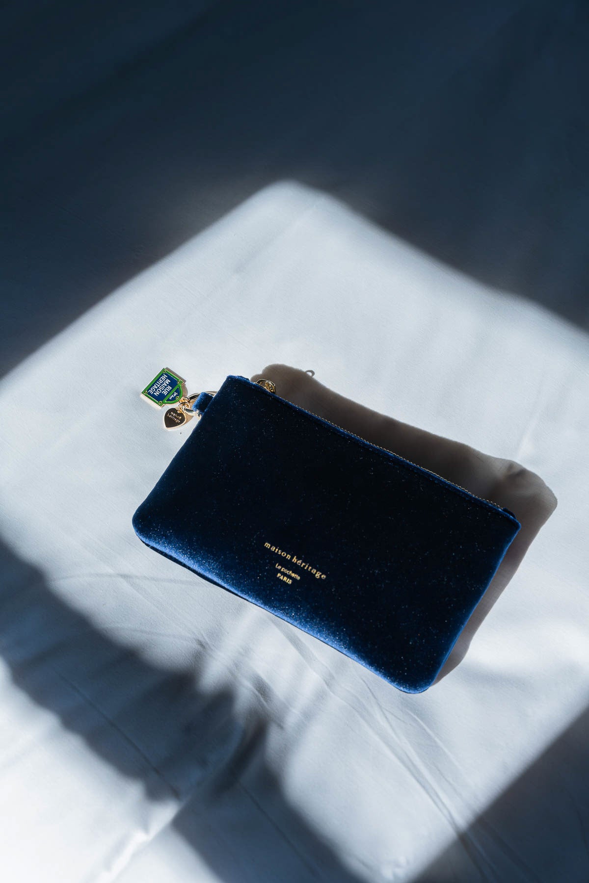 La pochette - Neve Velour Bleu Marine