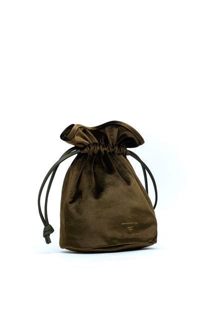 Le pochon - Olwen Velour Vert Bouteille