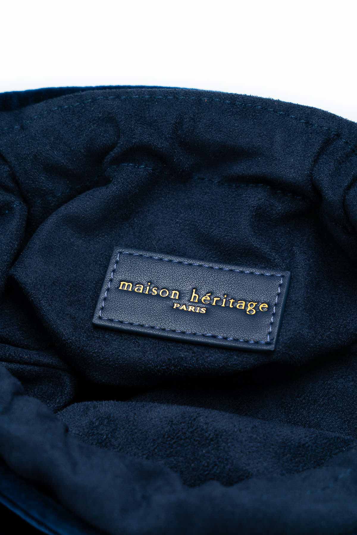 Le pochon - Olwen Velour Bleu Marine