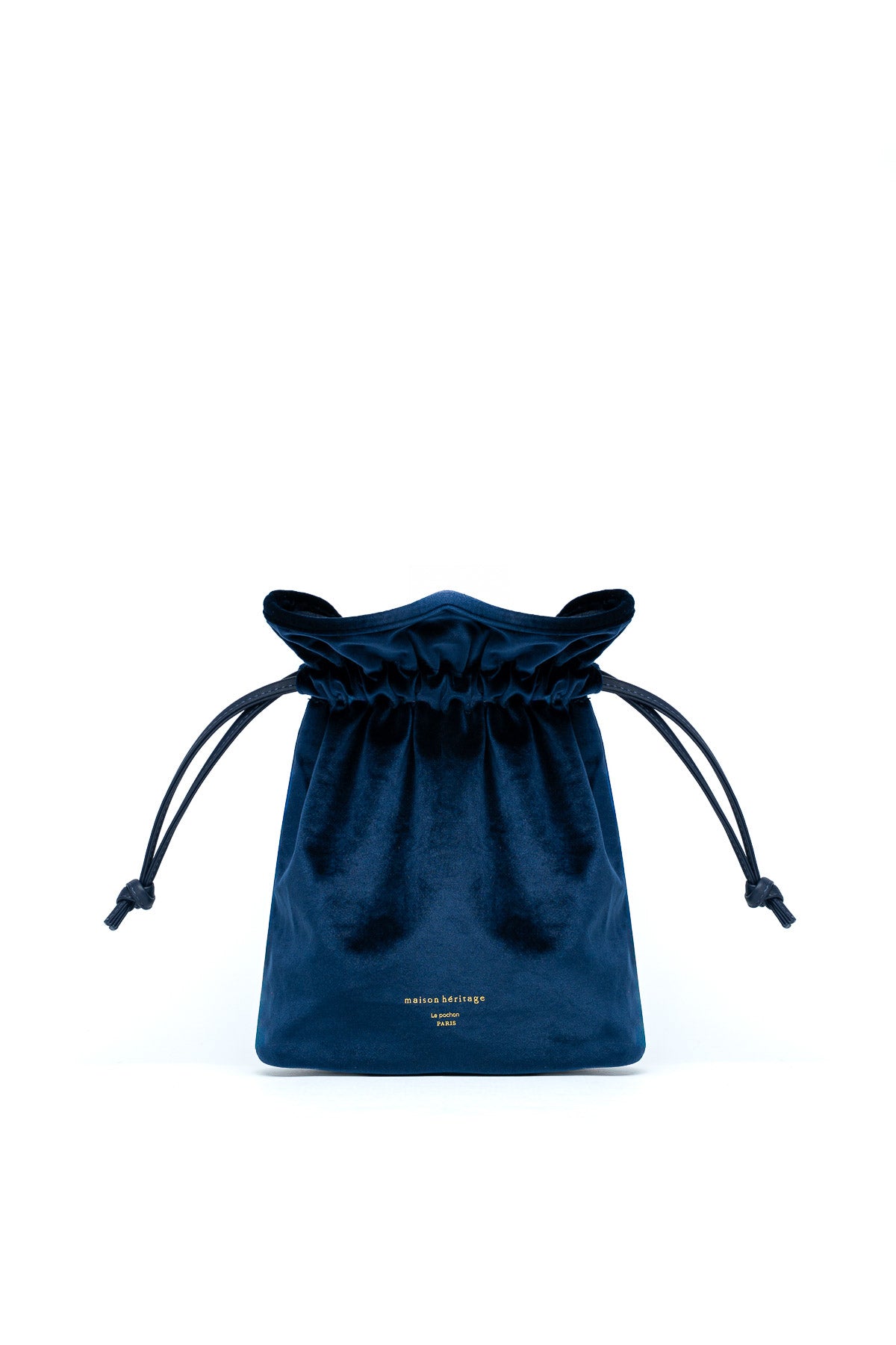 Le pochon - Olwen Velour Bleu Marine