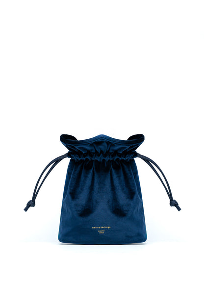 Le pochon - Olwen Velour Bleu Marine