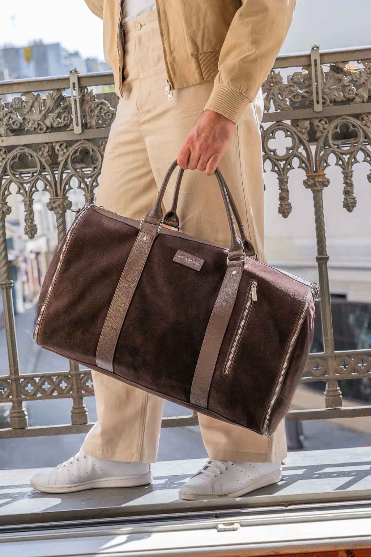 Sac de voyage - Dimitri Suede Marron