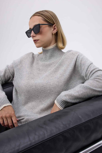 Mona gris clair blanc