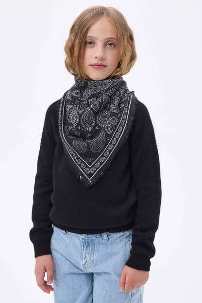 Bandana Paon noir  blanc