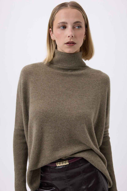 Rolanda vert khaki boutons dores