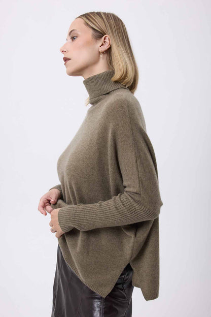 Rolanda vert khaki boutons dores
