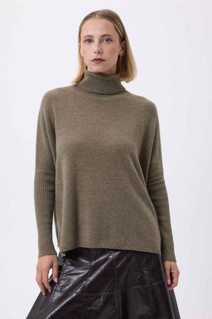 Rolanda vert khaki boutons dores