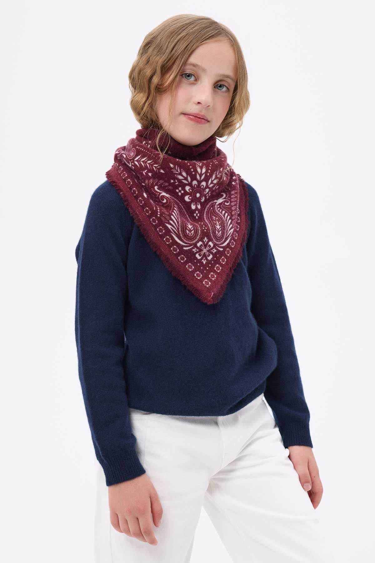 Bandana Small Angy bordeaux blanc