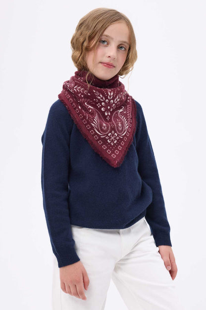 Bandana Small Angy bordeaux blanc