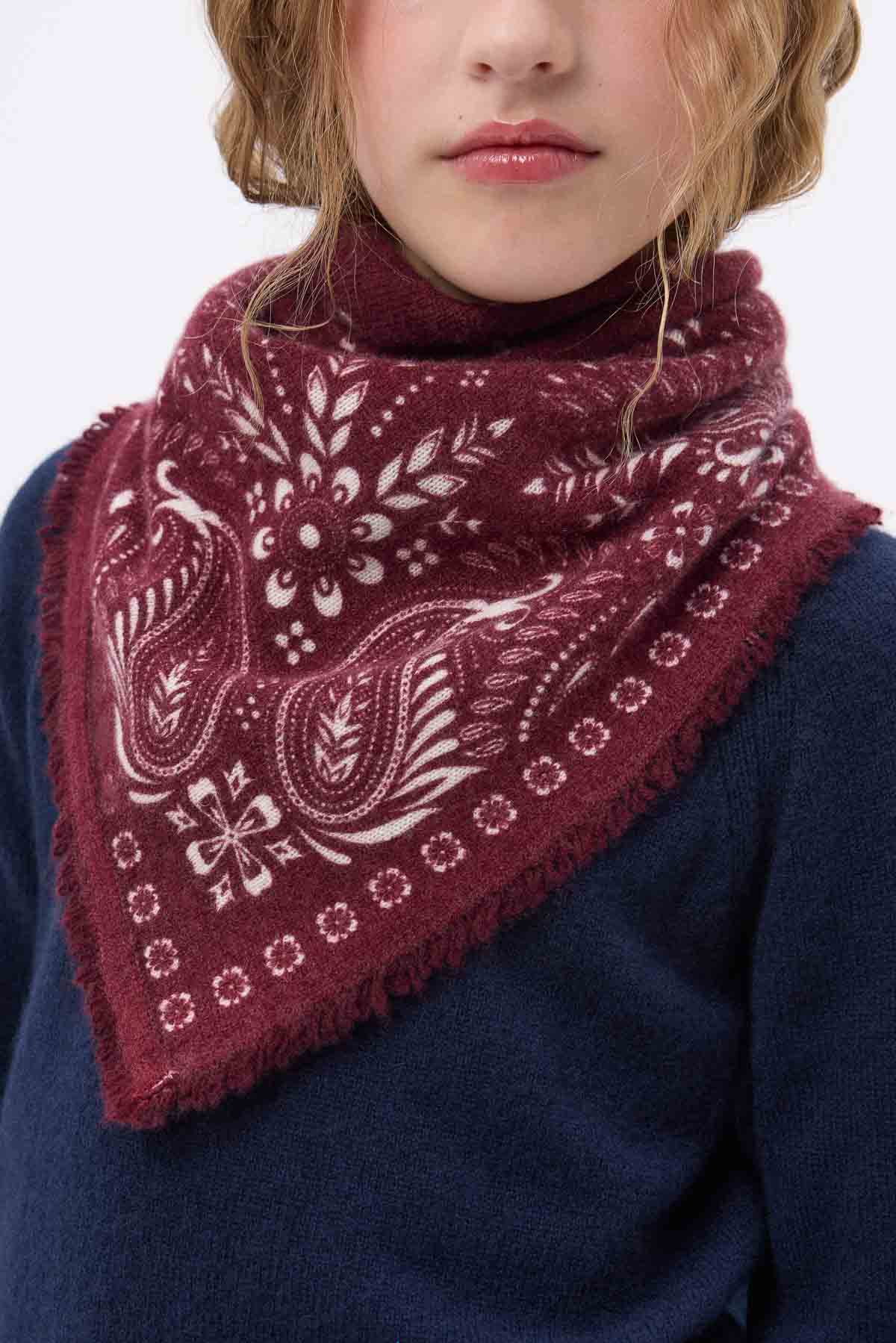Bandana Small Angy bordeaux blanc