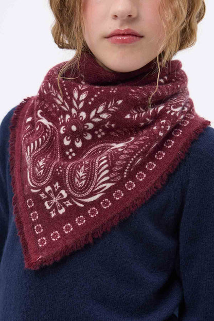 Bandana Small Angy bordeaux blanc