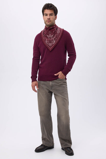 Bandana Small Angy bordeaux blanc
