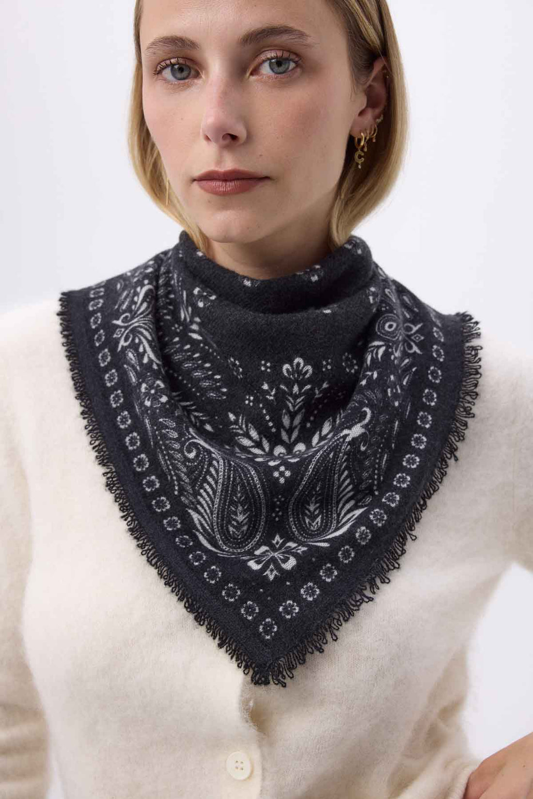 Bandana Small Angy noir  blanc