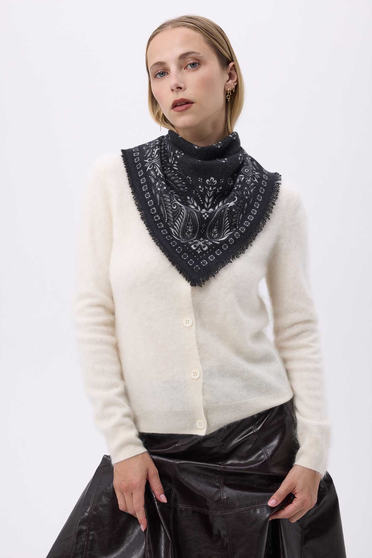 Bandana Small Angy noir  blanc