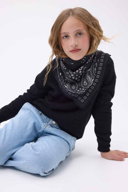Bandana Small Angy noir  blanc