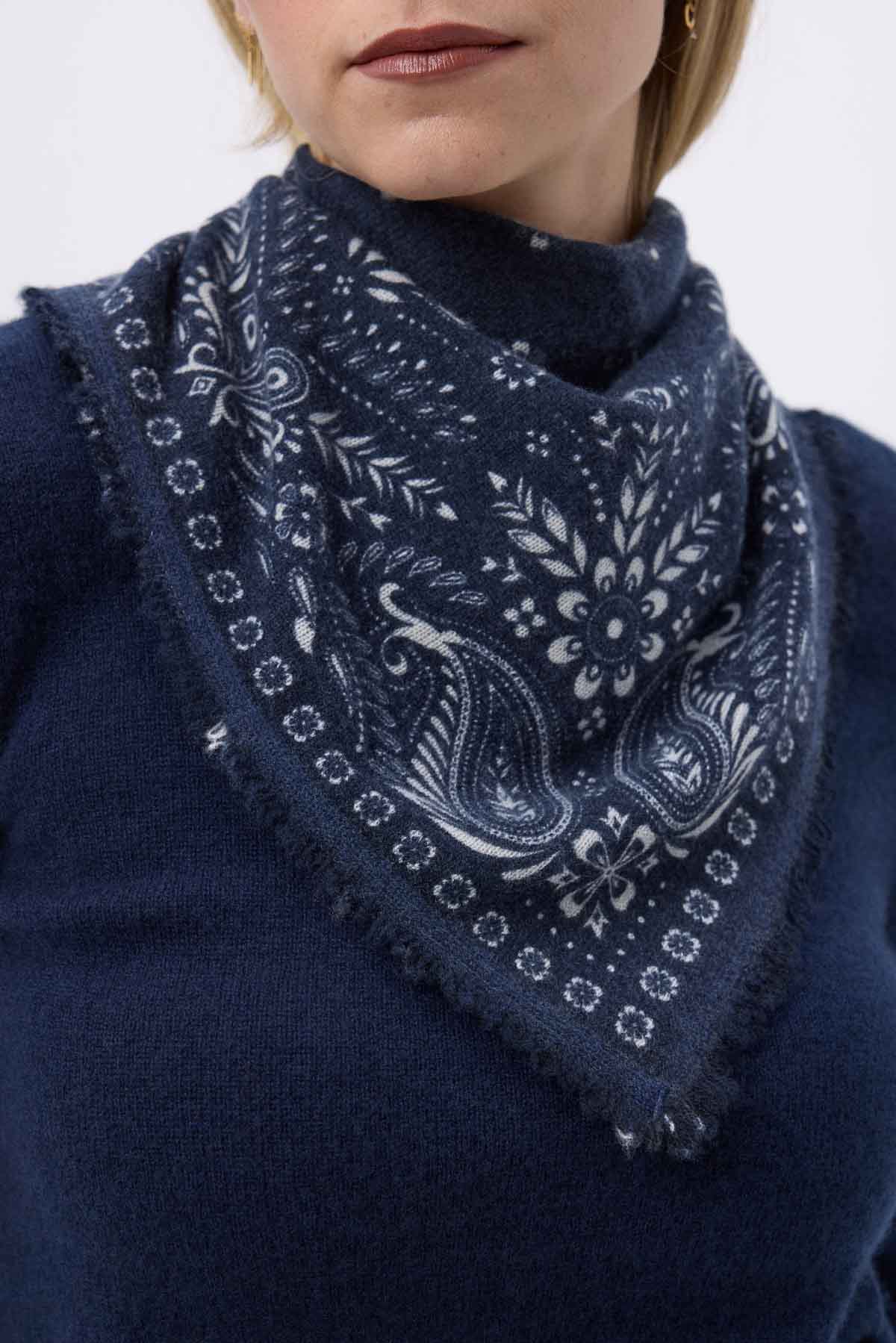 Bandana Small Angy bleu marine blanc