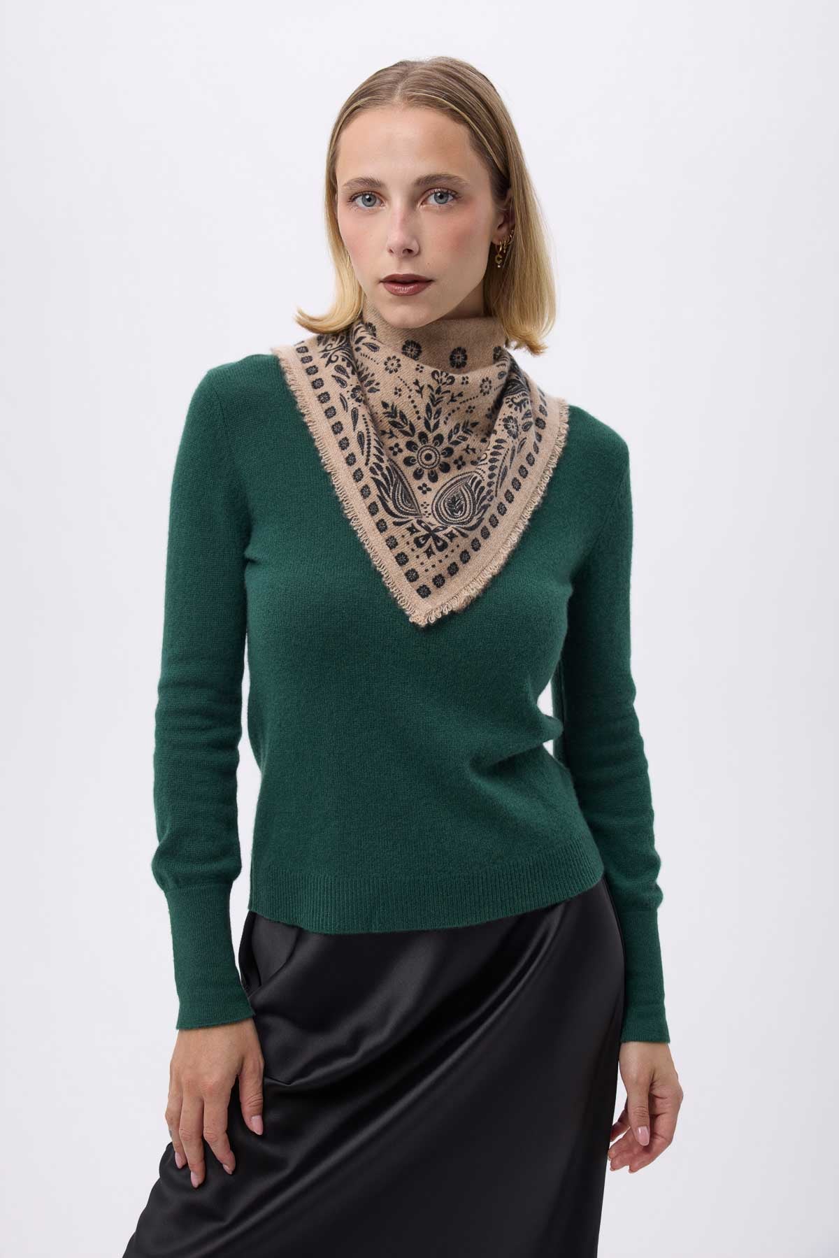 Bandana Small Angy beige noir