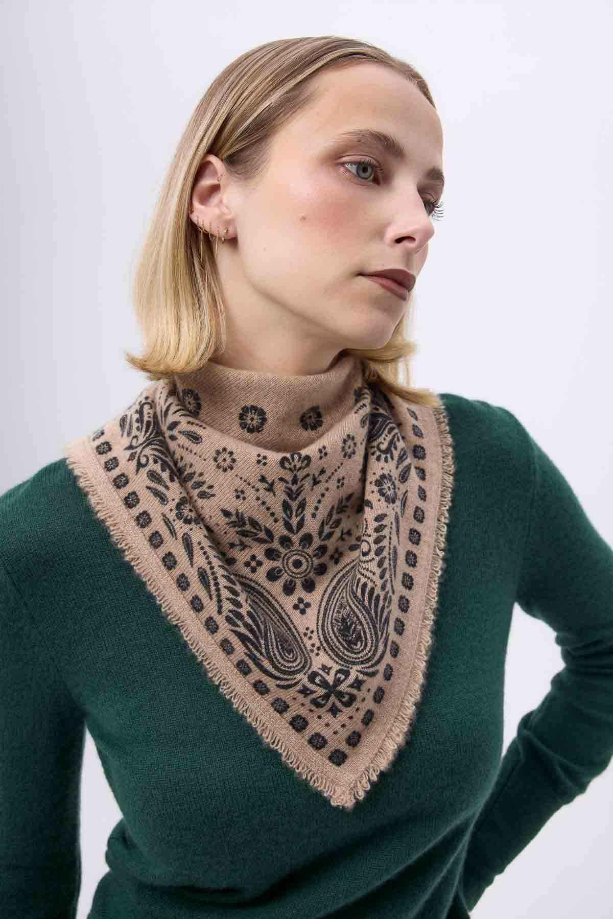 Bandana Small Angy beige noir