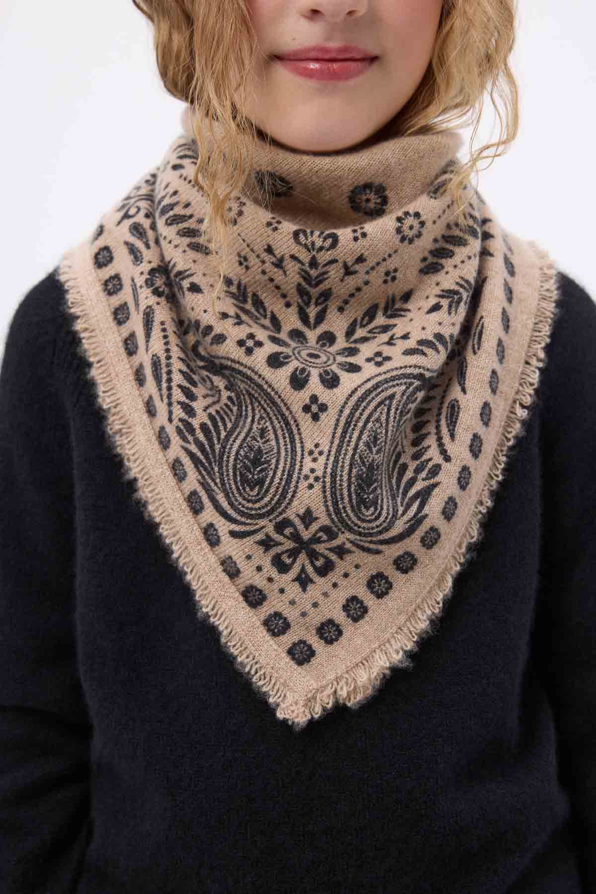 Bandana Small Angy beige noir