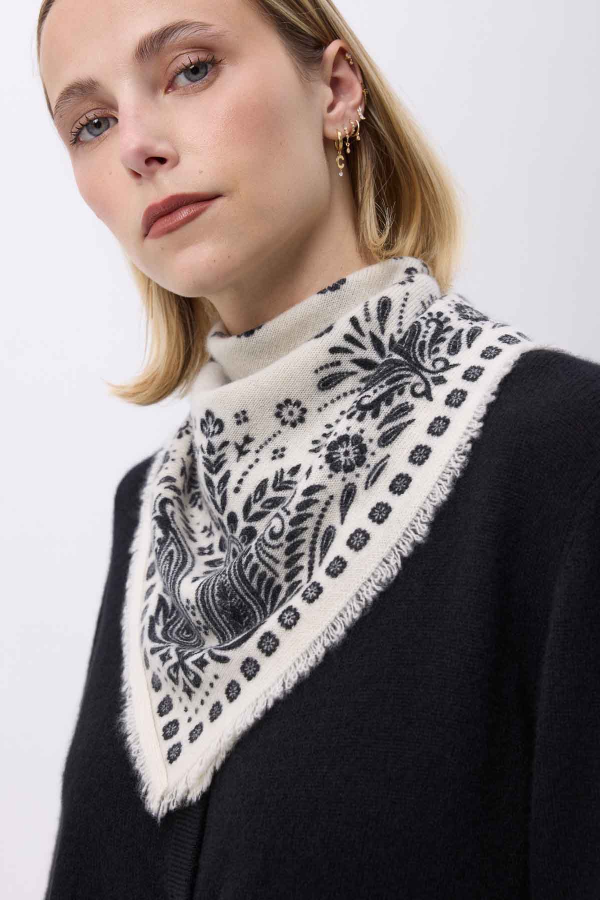 Bandana Small Angy blanc noir