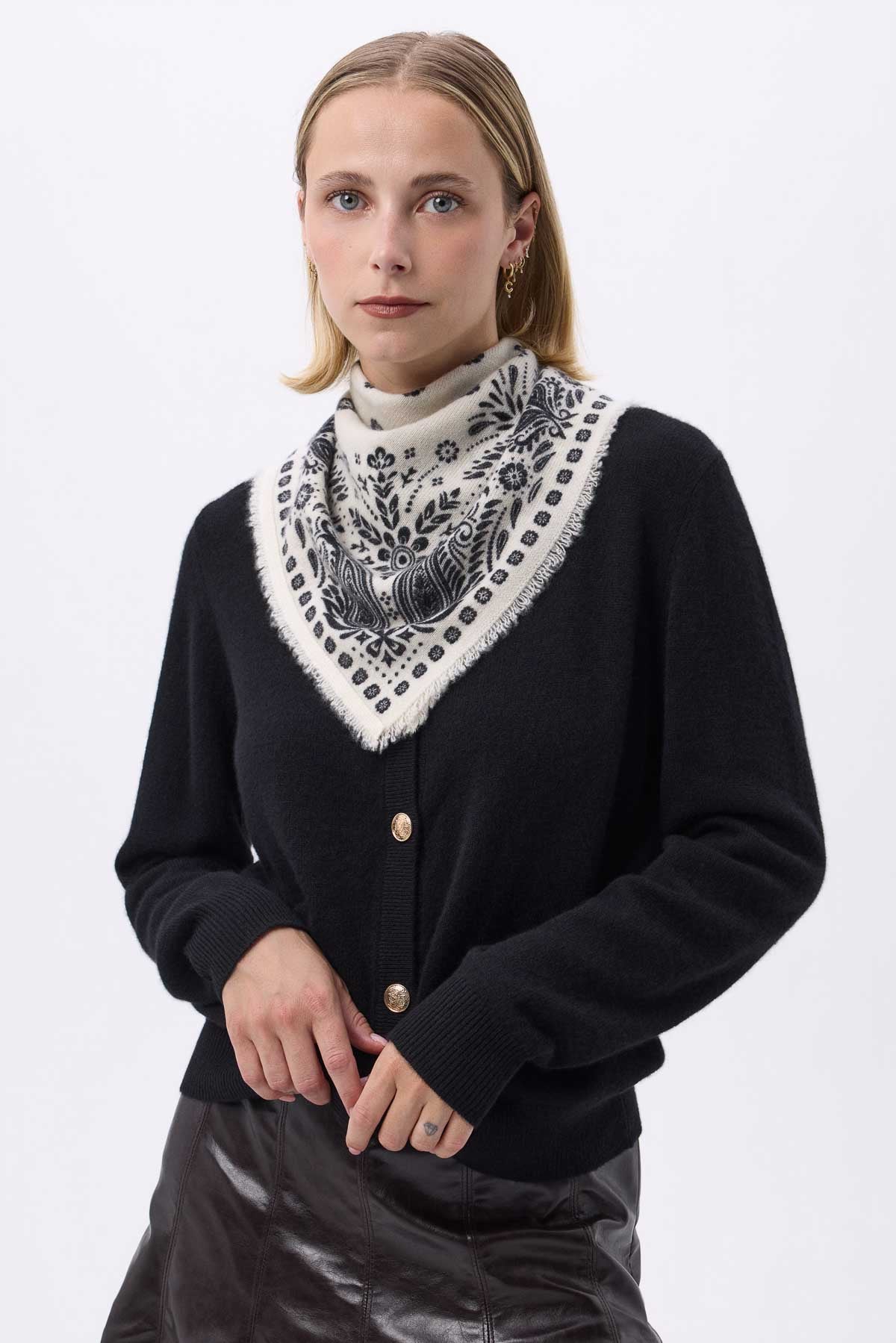 Bandana Small Angy blanc noir
