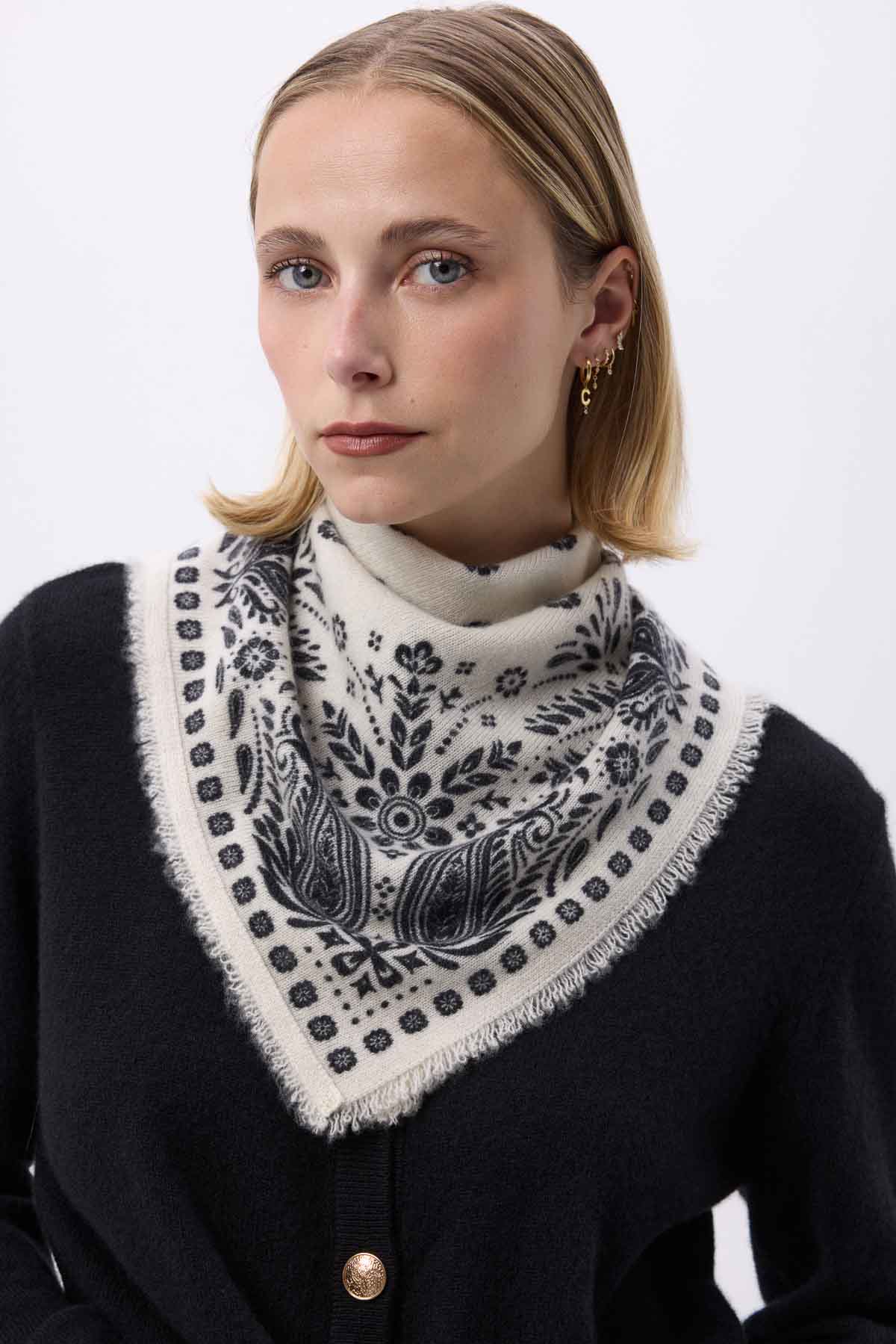 Bandana Small Angy blanc noir
