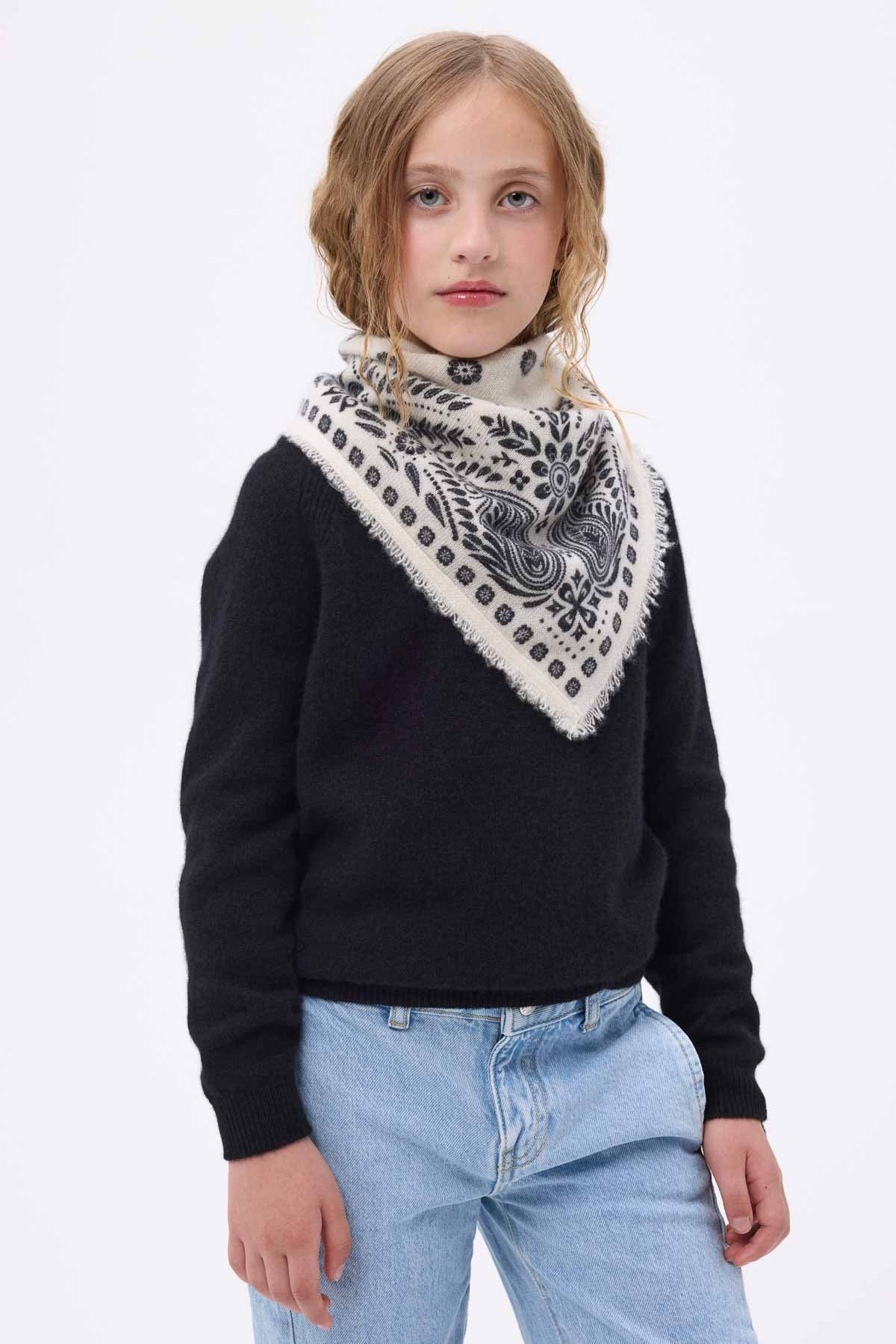 Bandana Small Angy blanc noir