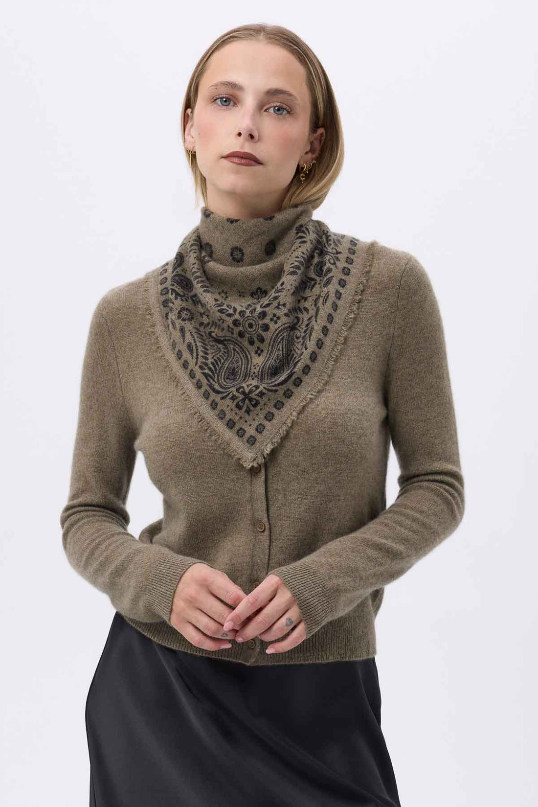 Bandana Small Angy veret khaki noir