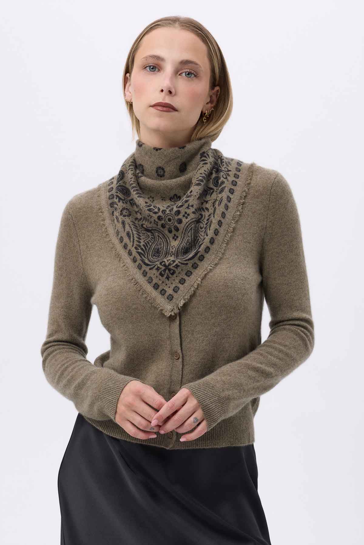 Bandana Small Angy veret khaki noir