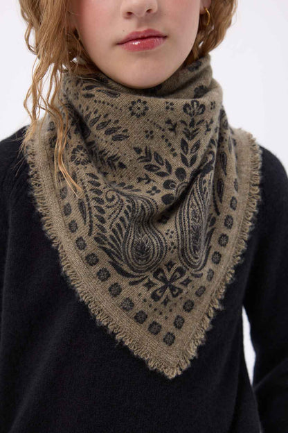 Bandana Small Angy veret khaki noir