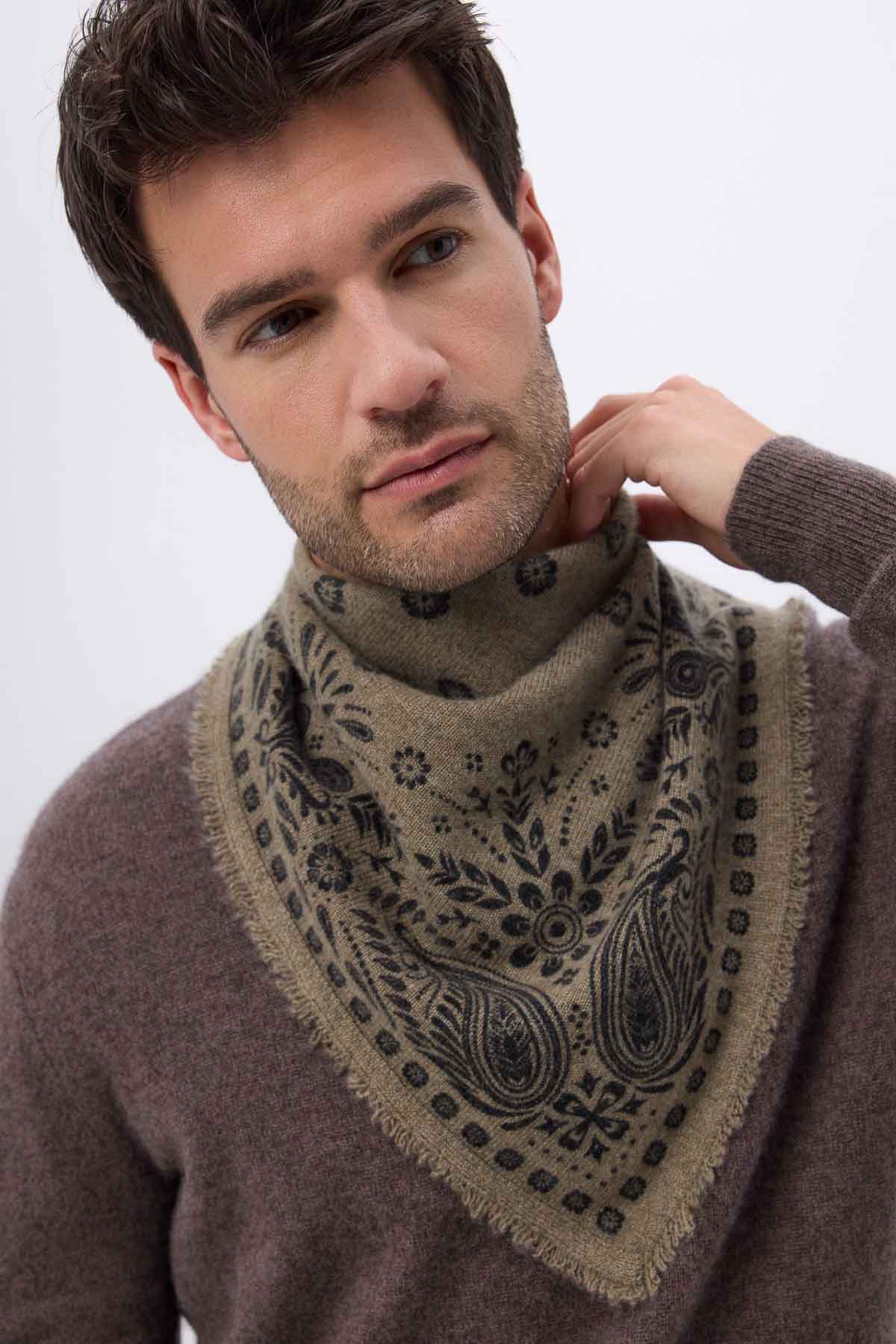 Bandana Small Angy veret khaki noir