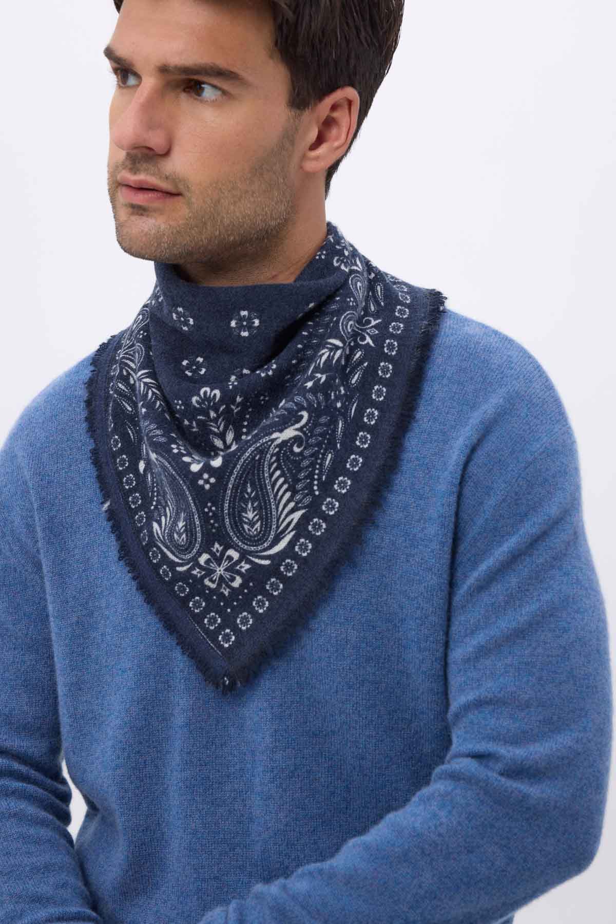 Bandana Small Angy bleu marine blanc