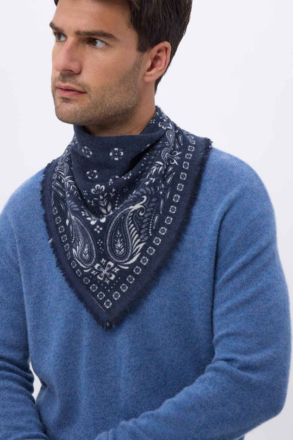 Bandana Small Angy bleu marine blanc