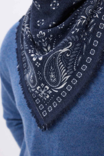 Bandana Small Angy bleu marine blanc
