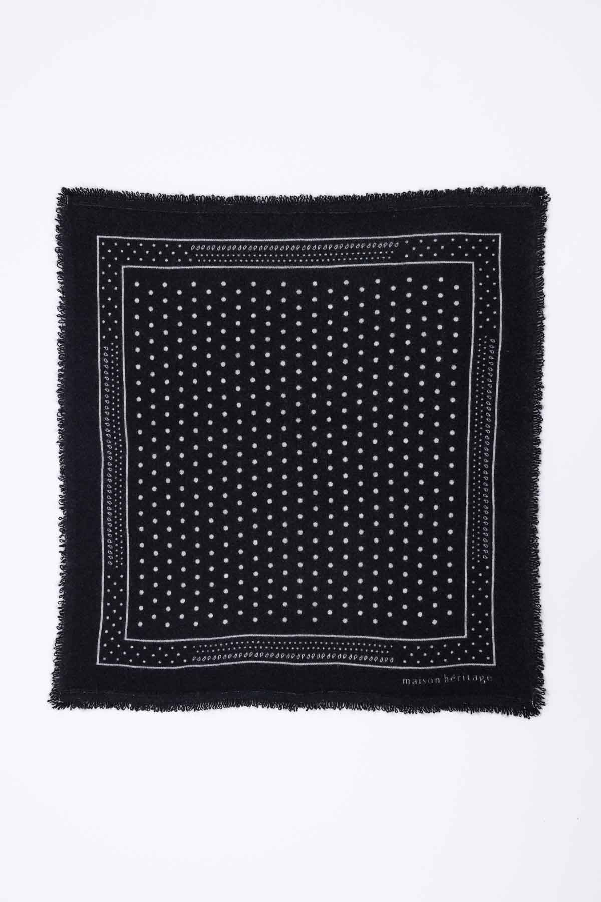 Bandana Small Heritage Pois noir blanc