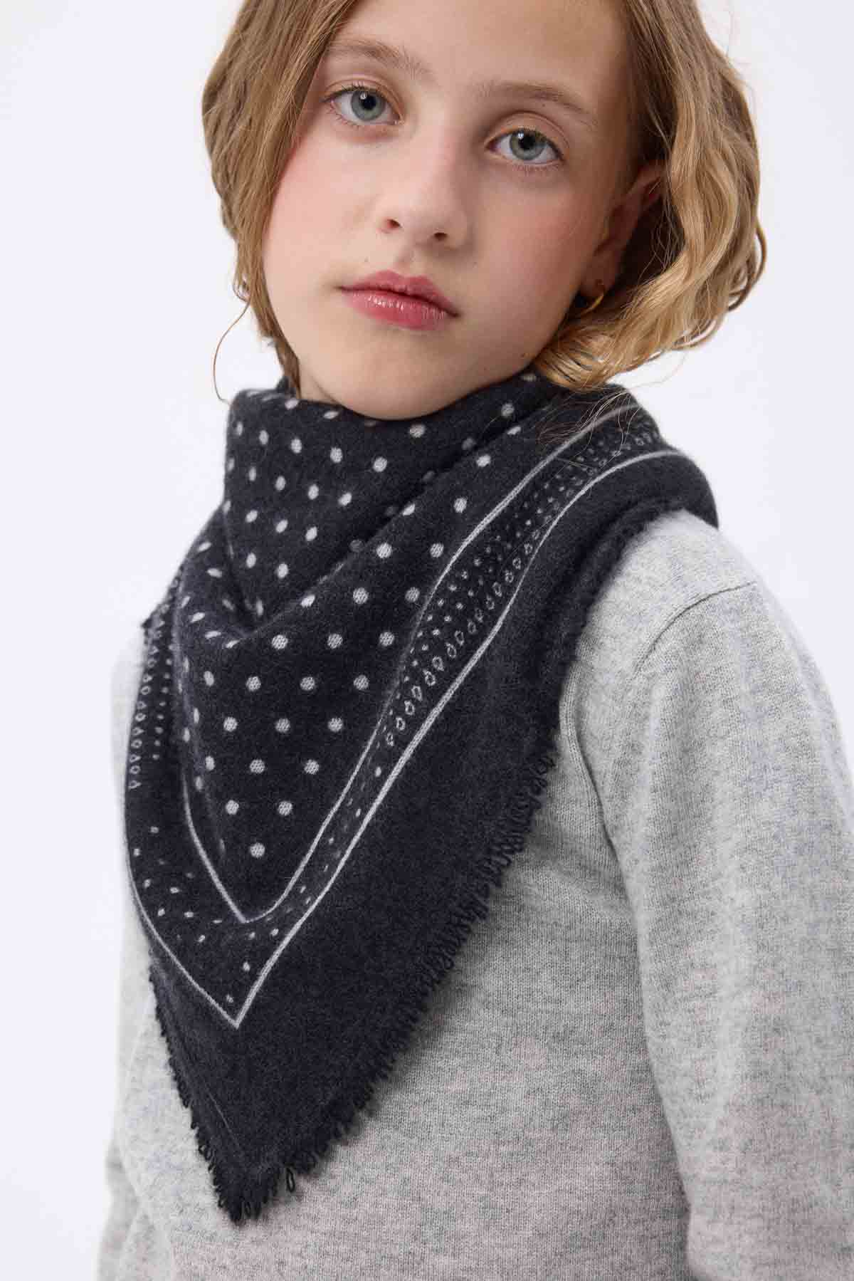 Bandana Small Heritage Pois noir blanc
