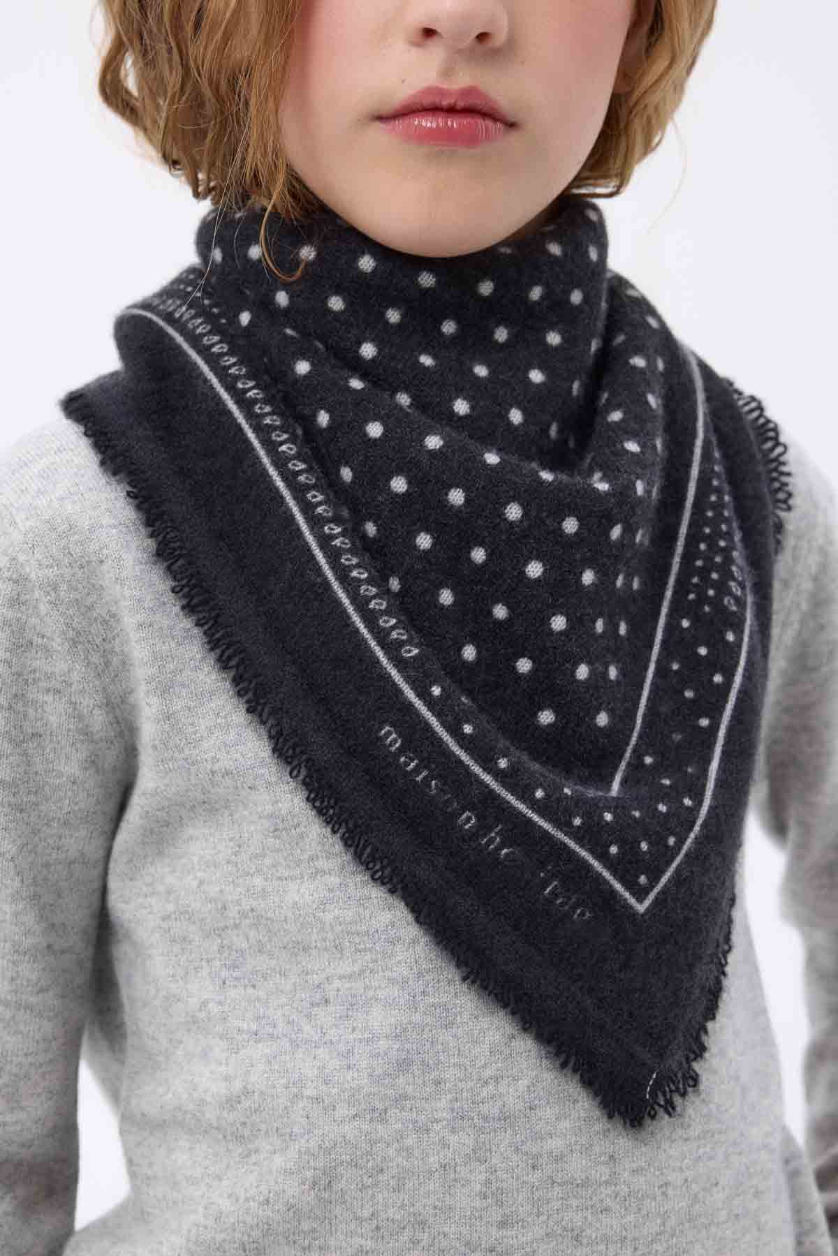 Bandana Small Heritage Pois noir blanc