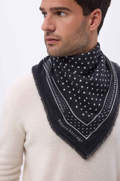 Bandana Small Heritage Pois noir blanc