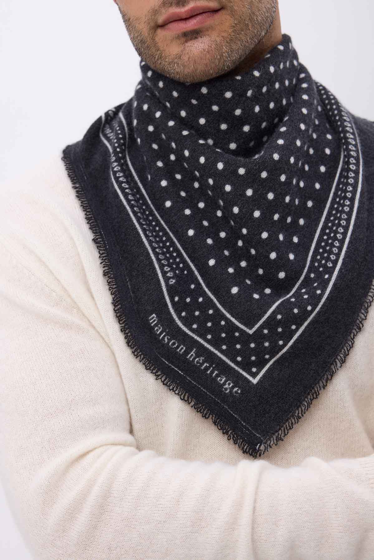 Bandana Small Heritage Pois noir blanc